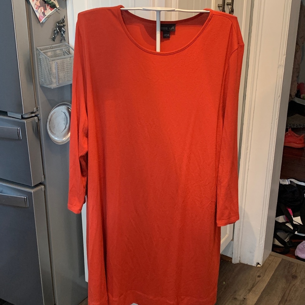 J.Jill‎ Wearever collection 3/4 sleeve burnt orange dress. Worn a few times